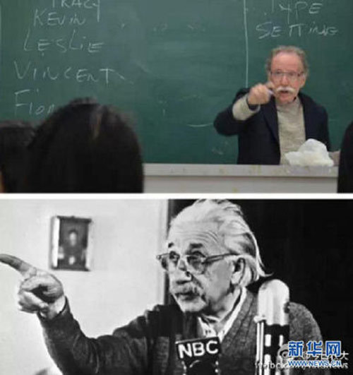 Einstein, giáo sư,  ngoại hình