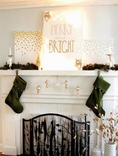trang trí phòng khách, trang trí nhà đón Giáng sinh, ông già Noel, cây thông Noel