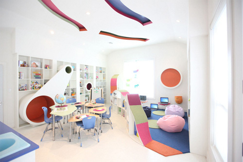 thiết kế phòng trẻ, thiết kế không gian cho trẻ, khu vui chơi, trang trí nội thất