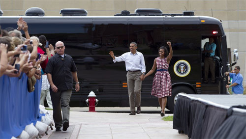Xe buýt 'quái vật' triệu đô của Obama