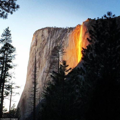 thác lửa, vườn quốc gia Yosemite, hiện tượng thiên nhiên kỳ thú