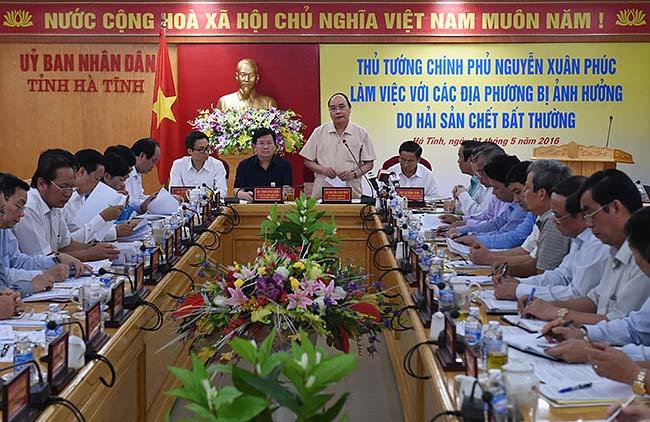 cá chết hàng loạt, Thủ tướng Nguyễn Xuân Phúc