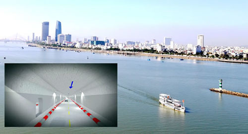 xây dựng cầu vượt qua sông Hàn, hầm đường bộ, cầu Rồng Đà Nẵng