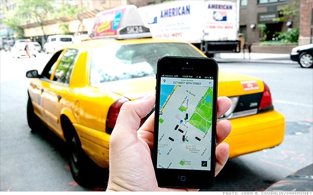 Uber, taxi Uber, thu thuế Uber, loại hình kinh doanh vận tải Uber , Uber Việt Nam, Uber trốn thuế