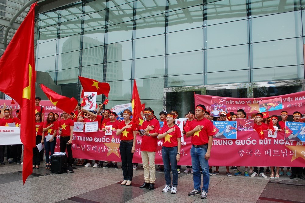 biểu tình phản đối TQ, biển Đông, biểu tình, người Việt ở Hàn Quốc