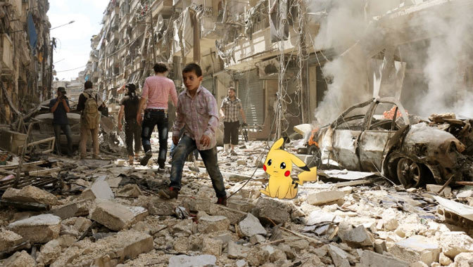Săn Pokemon ở cả... chiến trường Syria