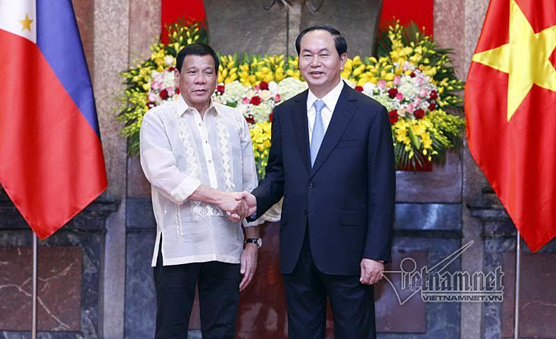 Tổng thống, Tổng thống Philippines, Chủ tịch nước Trần Đại Quang, Biển Đông