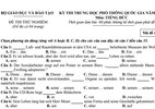 Đề thi thử nghiệm môn Tiếng Đức kỳ thi THPT quốc gia năm 2017