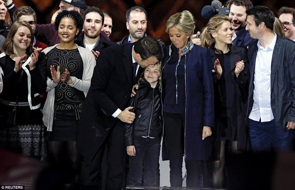 Tổng thống Pháp, Emmanuel Macron, chiến thắng