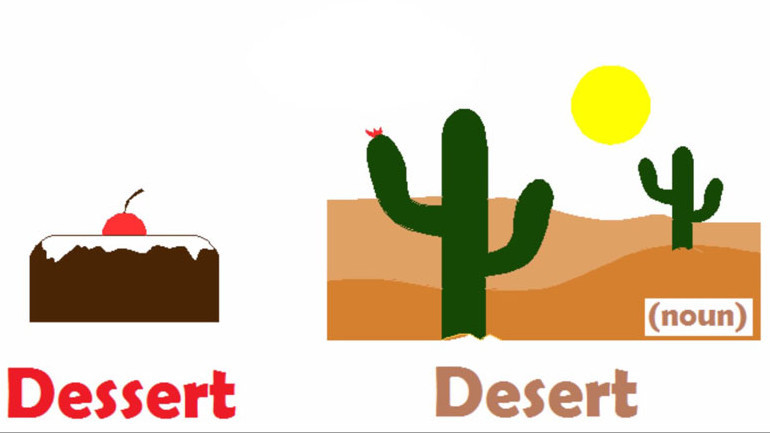 Học tiếng Anh: Phân biệt ‘dessert’ và ‘desert’ 