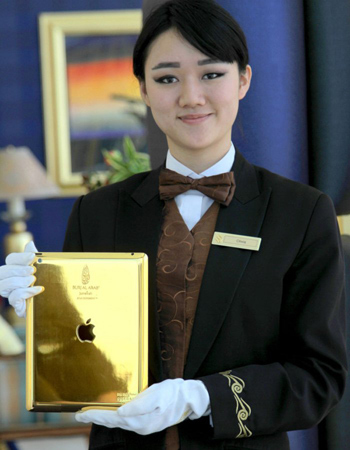 iPad nạm vàng, 24-carat, Burj Al Arab