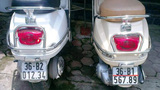 Xôn xao 2 chiếc Vespa có biển số “siêu khủng”