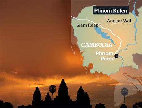thành phố, cổ, 1200 năm, Angkor Wat, Mahendraparvata, Phnom Kulen, Siem Riep, Campuchia,