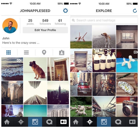 Instagram cập nhật giao diện mới cho iOS 7