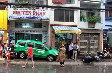côn đồ, hành hung, taxi, tai nạn, liên hoàn