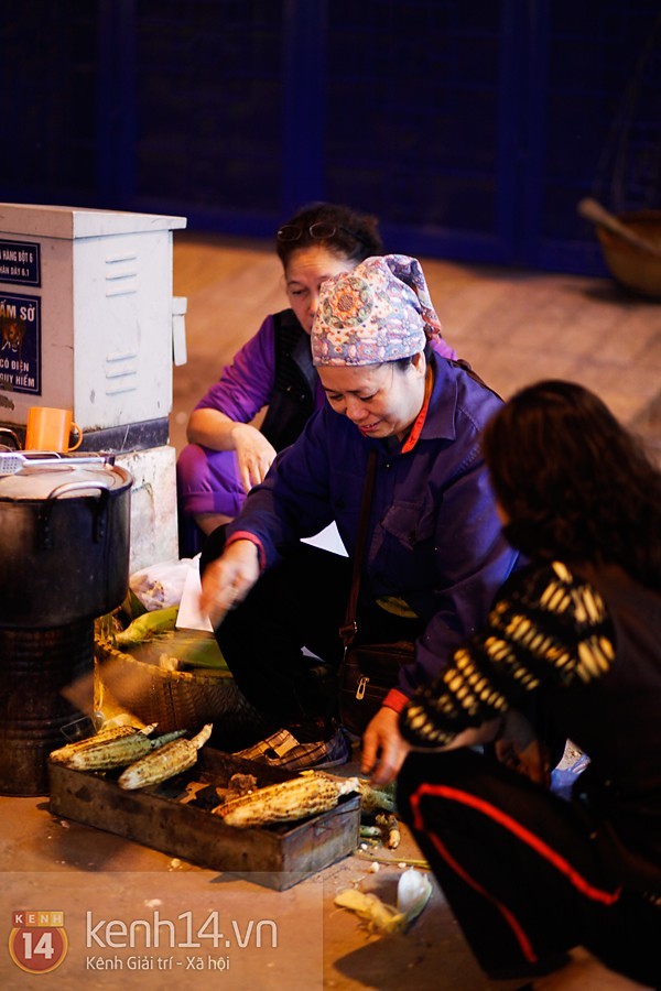ngô nướng, mùa đông, quà vặt