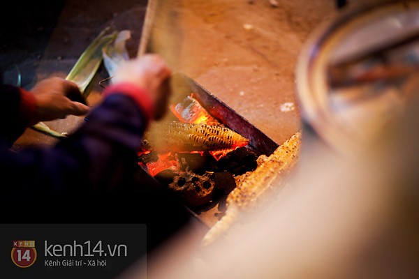 ngô nướng, mùa đông, quà vặt