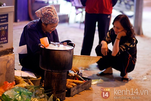 ngô nướng, mùa đông, quà vặt