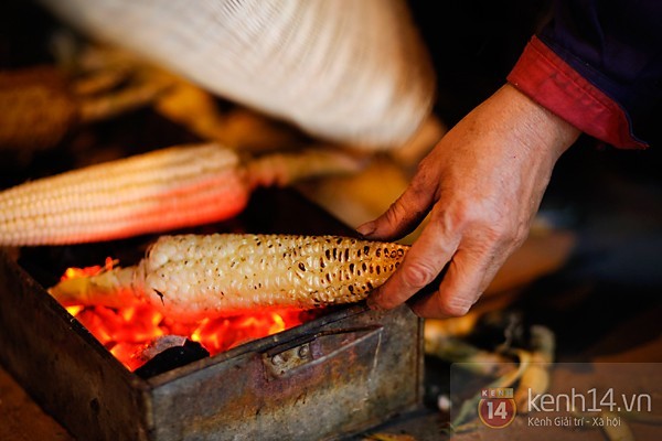 ngô nướng, mùa đông, quà vặt