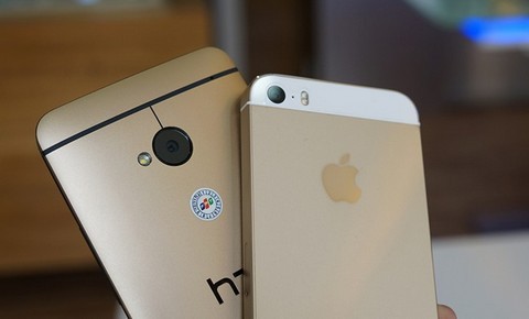 iPhone 5S, màu vàng, HTC One, Gold, so dáng, ra mắt