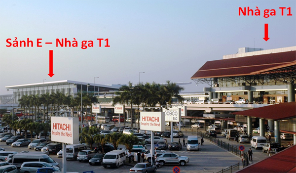 sảnh-E, hàng-không, quầy-làm-thủ-tục, check-in, nhà-ga-T1, Nội-Bài, Vietnam Airlines, Jetstar Pacific, VietJetAir
