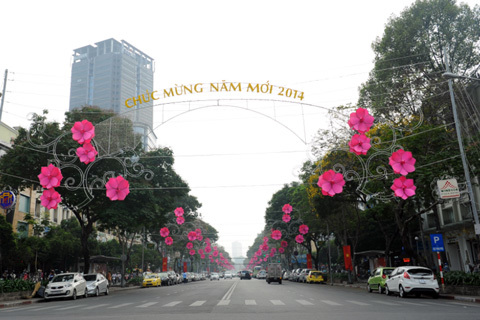 2014, pháo hoa, Tết, Sài Gòn, trang trí