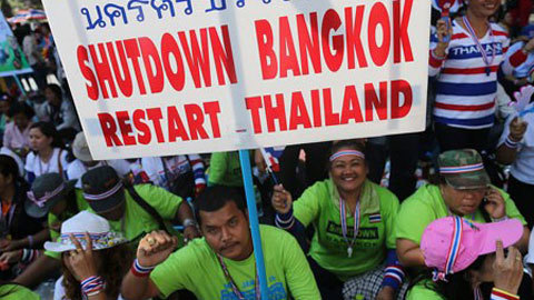Thái Lan, biểu tình, áo đỏ, áo vàng, chính phủ, tranh chấp