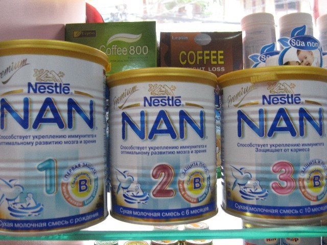 Một số dòng sữa Nan đã tăng giá từ 31/1/2014