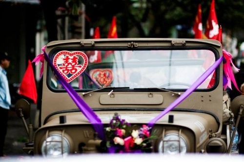 xe Jeep, cổ, đám cưới, Quảng Ninh, rước dâu