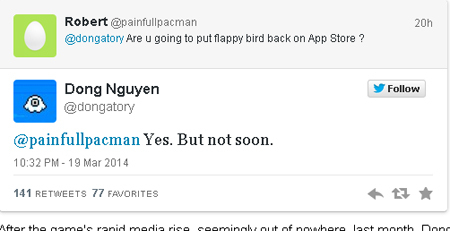 Flappy Bird sẽ quay trở lại App Store