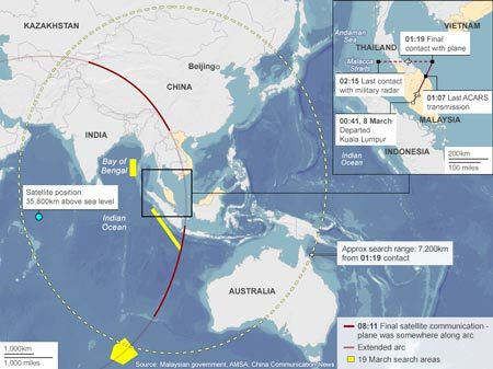 máy bay mất tích, Malaysia, MH370, manh mối, truy lùng
