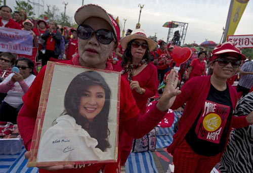Thái Lan, Bangkok, Áo Đỏ, biểu tình, ủng hộ, Yingluck Shinawatra