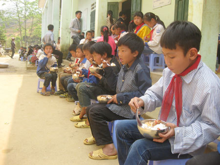 học sinh, Lào Cai, Mản Thẩn, Si Ma Cai, bữa cơm