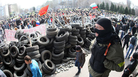 Ukraina, Donetsk, tuyên bố, độc lập, biểu tình