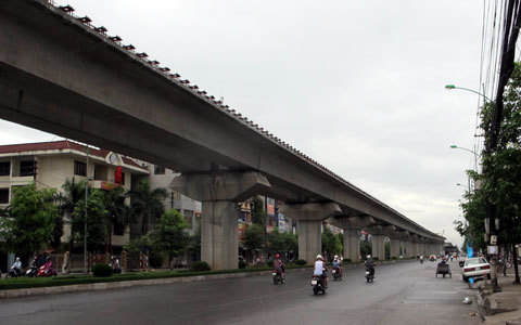 đường sắt, trên cao, cát linh, Hà Đông, chậm tiến độ, Hà Nội