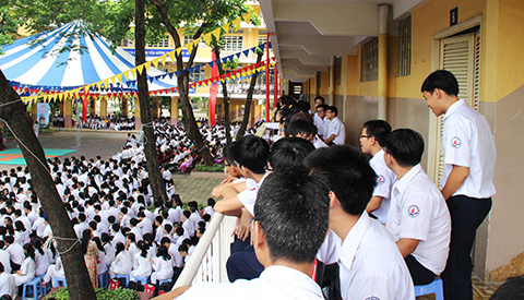 Khai giảng, THCS Nam Từ Liêm, GS Nguyễn Thiện Nhân