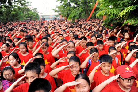 Khai giảng, THCS Nam Từ Liêm, GS Nguyễn Thiện Nhân Khai giảng, THCS Nam Từ Liêm, GS Nguyễn Thiện Nhân
