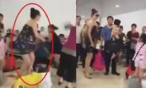 10 clip nóng, mỹ nữ bị đánh ghen, náo loạn sân bay