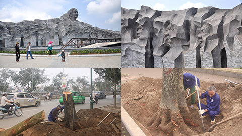 Ấn tượng trong tuần, chặt cây, 6.700 cây, văn hóa, Kỳ Duyên, Hà Nội, tượng đài