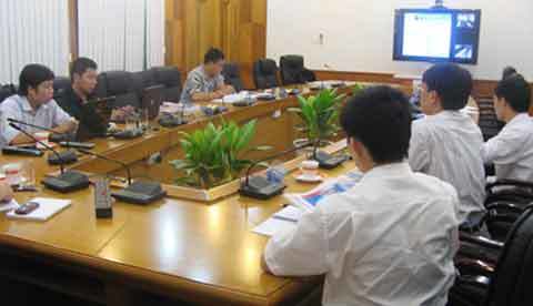 Triển khai họp truyền hình hội nghị tại Tập đoàn Hoà Phát