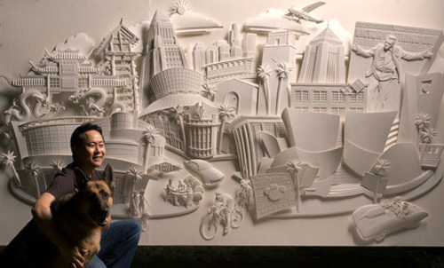 Kinh ngạc với những bức tranh 3-D từ giấy