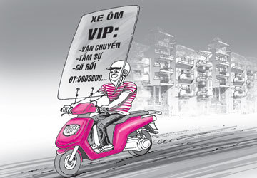 Nghề mới của sinh viên: Xe ôm VIP