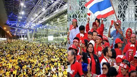 Phe áo vàng, áo đỏ hiệp lực lật đổ chính phủ Thái