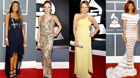 Mỹ nhân hội ngộ trên thảm đỏ Grammy 2011