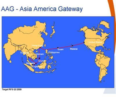 Đứt cáp quang biển AAG làm chậm mạng Internet tại VN