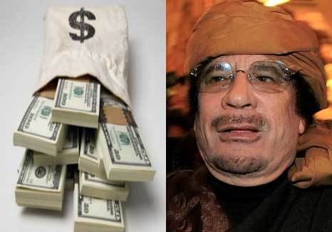 Gaddafi có hàng chục tỷ USD tiền mặt