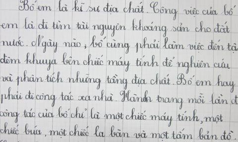 Bài văn bé tả bố là kĩ sư