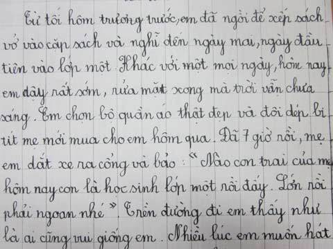 Thông báo nhận bài văn hay tiểu học