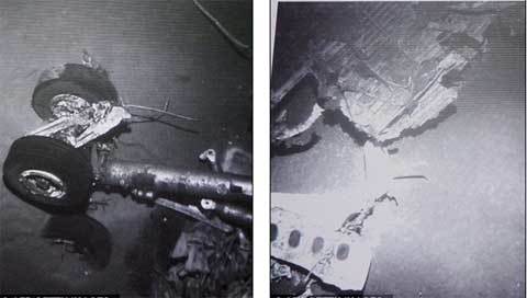 Tìm được xác máy bay dưới đáy biển sâu