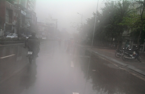 Mưa phùn kéo dài đến cuối tuần